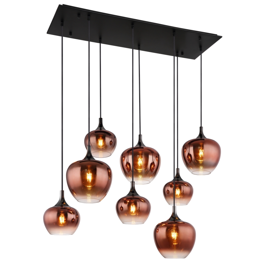 Globo - Подвесная люстра на тросе 8xE27/40W/230V медная