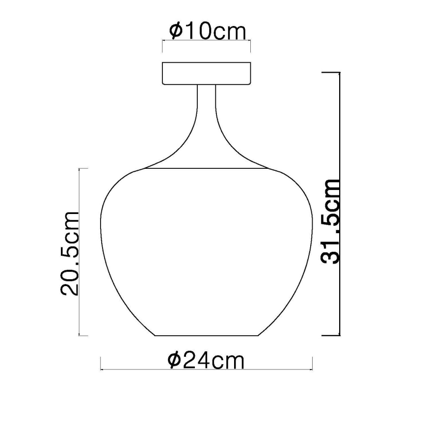 Globo - Потолочный светильник 1xE27/40W/230V медный