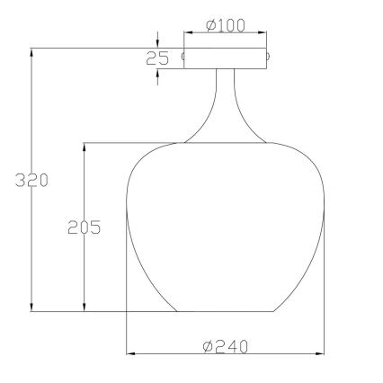 Globo - Потолочный светильник 1xE27/40W/230V белый/антрацит