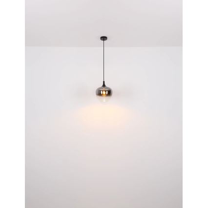 Globo - Підвісна люстра 1xE27/40W/230V діаметр 24 см чорний