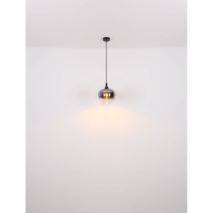 Globo - Підвісна люстра 1xE27/40W/230V діаметр 24 см чорний