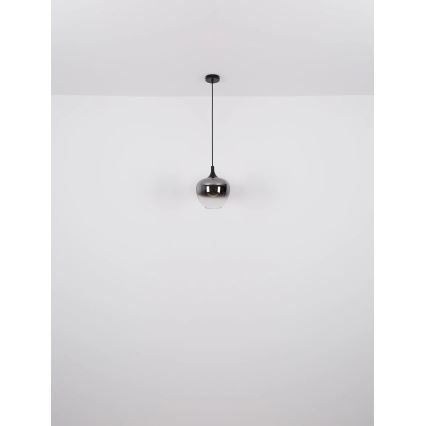 Globo - Підвісна люстра 1xE27/40W/230V діаметр 24 см чорний