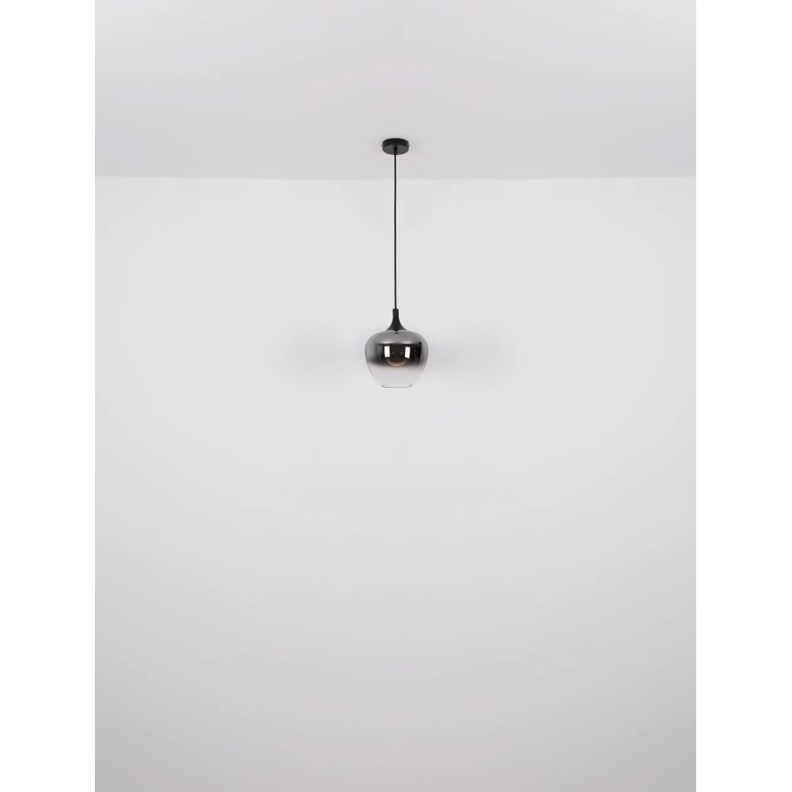 Globo - Підвісна люстра 1xE27/40W/230V діаметр 24 см чорний