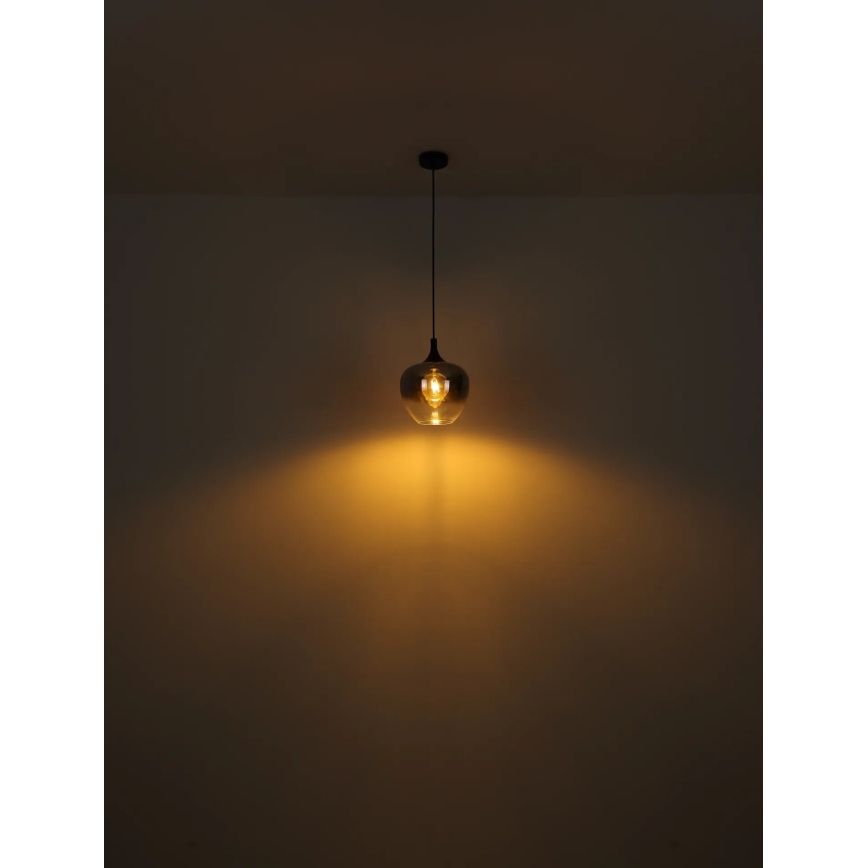 Globo - Подвесная люстра 1xE27/40W/230V диаметр 24 см черный