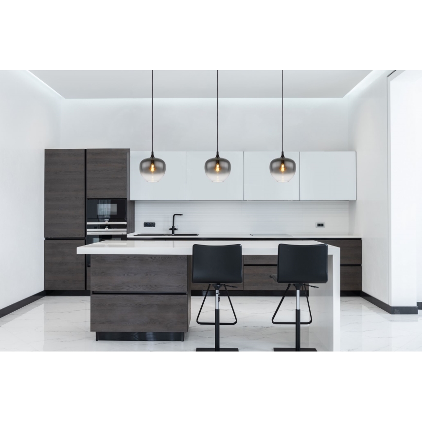 Globo - Підвісна люстра 1xE27/60W/230V діаметр 29 см чорний