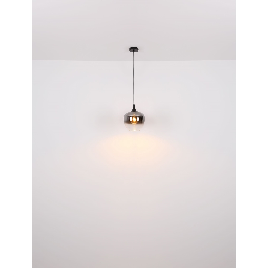 Globo - Підвісна люстра 1xE27/60W/230V діаметр 29 см чорний