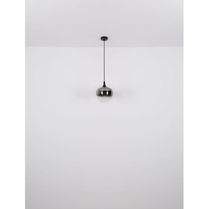 Globo - Підвісна люстра 1xE27/60W/230V діаметр 29 см чорний
