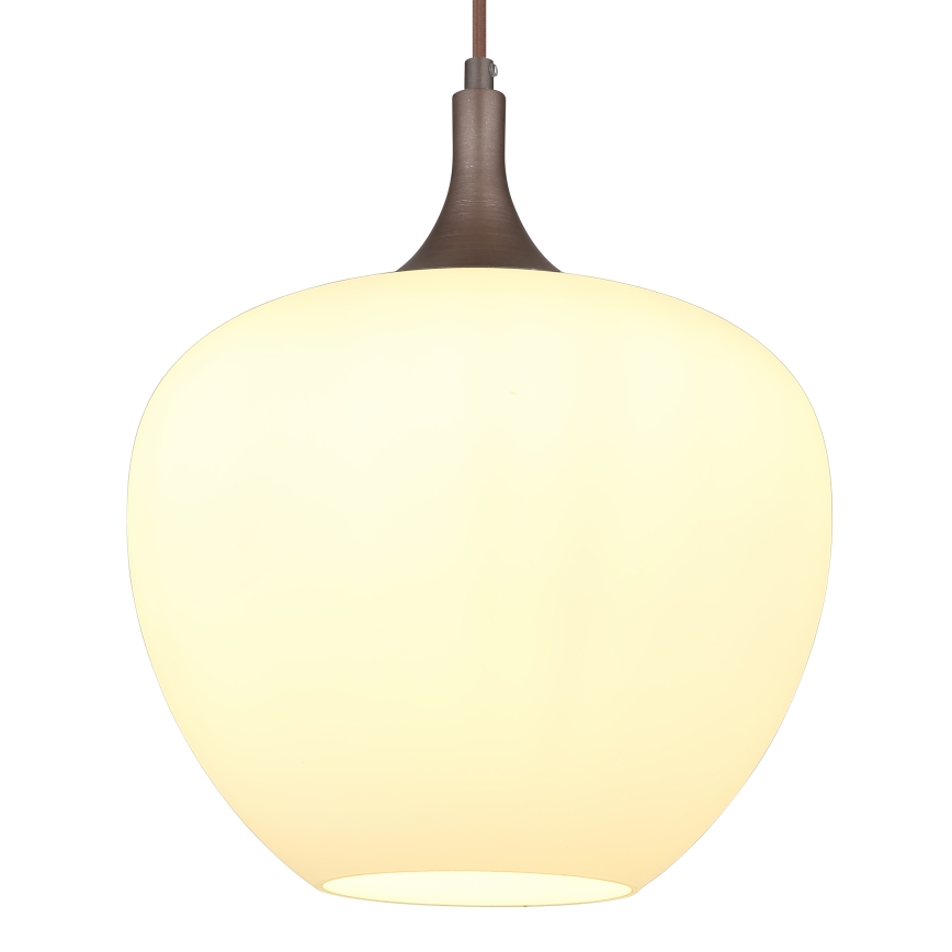 Globo - Підвісна люстра 1xE27/60W/230V діаметр 29 см білий/коричневий