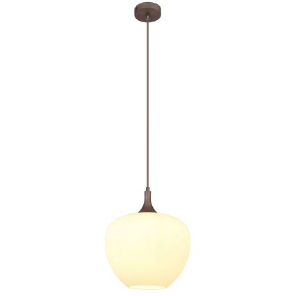Globo - Підвісна люстра 1xE27/60W/230V діаметр 29 см білий/коричневий