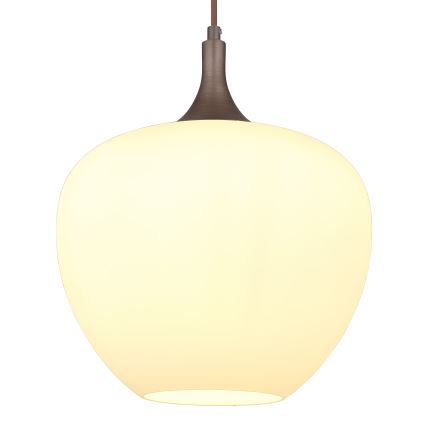 Globo - Підвісна люстра 1xE27/60W/230V діаметр 29 см білий/коричневий