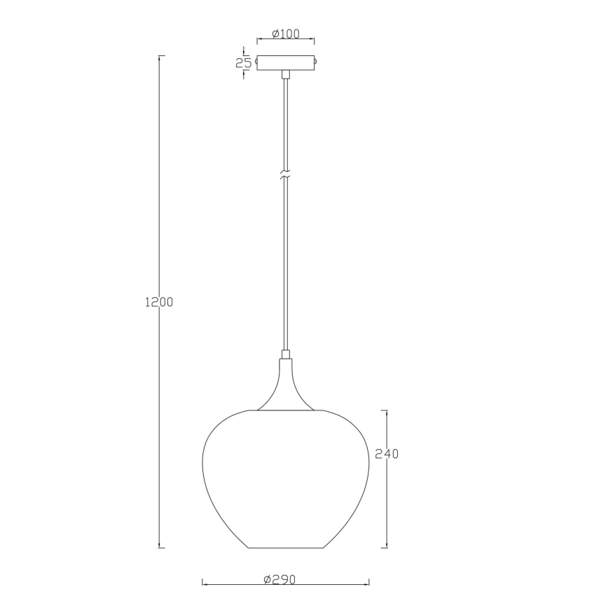 Globo - Підвісна люстра 1xE27/40W/230V діаметр 29 см білий/антрацит
