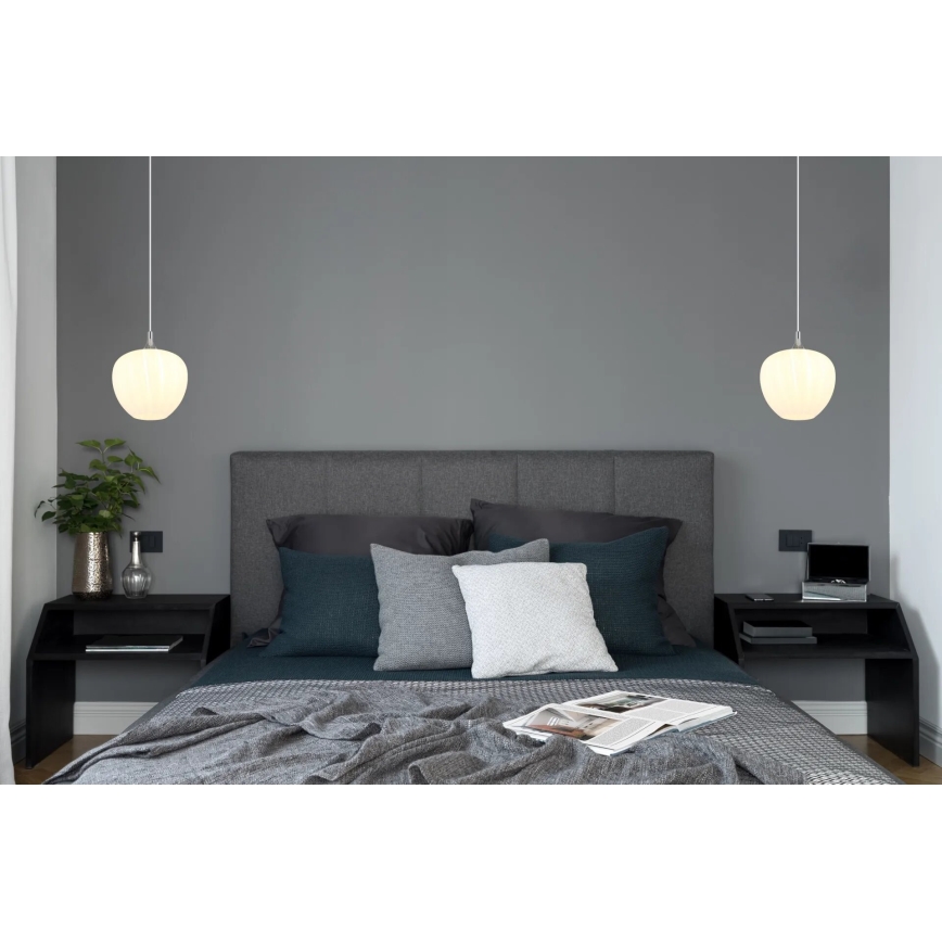 Globo - Підвісна люстра 1xE27/60W/230V діаметр 29 см білий