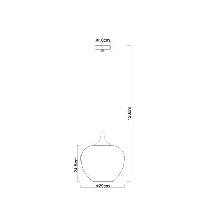 Globo - Подвесная люстра 1xE27/60W/230V диаметр 29 см белый