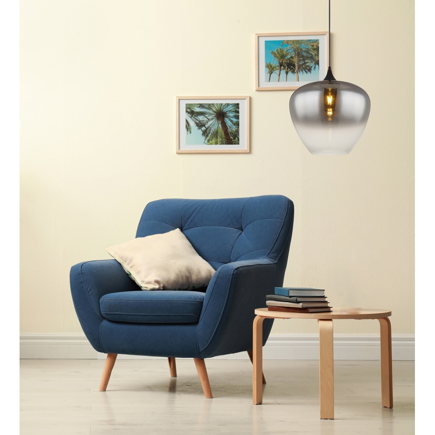 Globo - Підвісна люстра 1xE27/60W/230V діаметр 40 см чорний