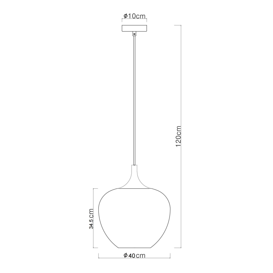 Globo - Подвесная люстра 1xE27/60W/230V диаметр 40 см медный