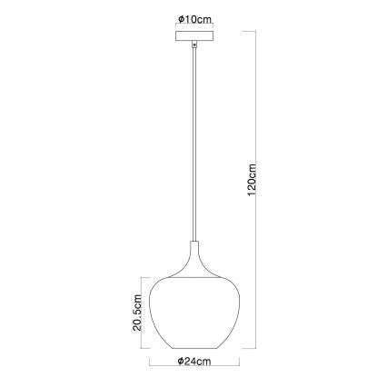 Globo - Подвесная люстра 1xE27/60W/230V диаметр 24 см медный