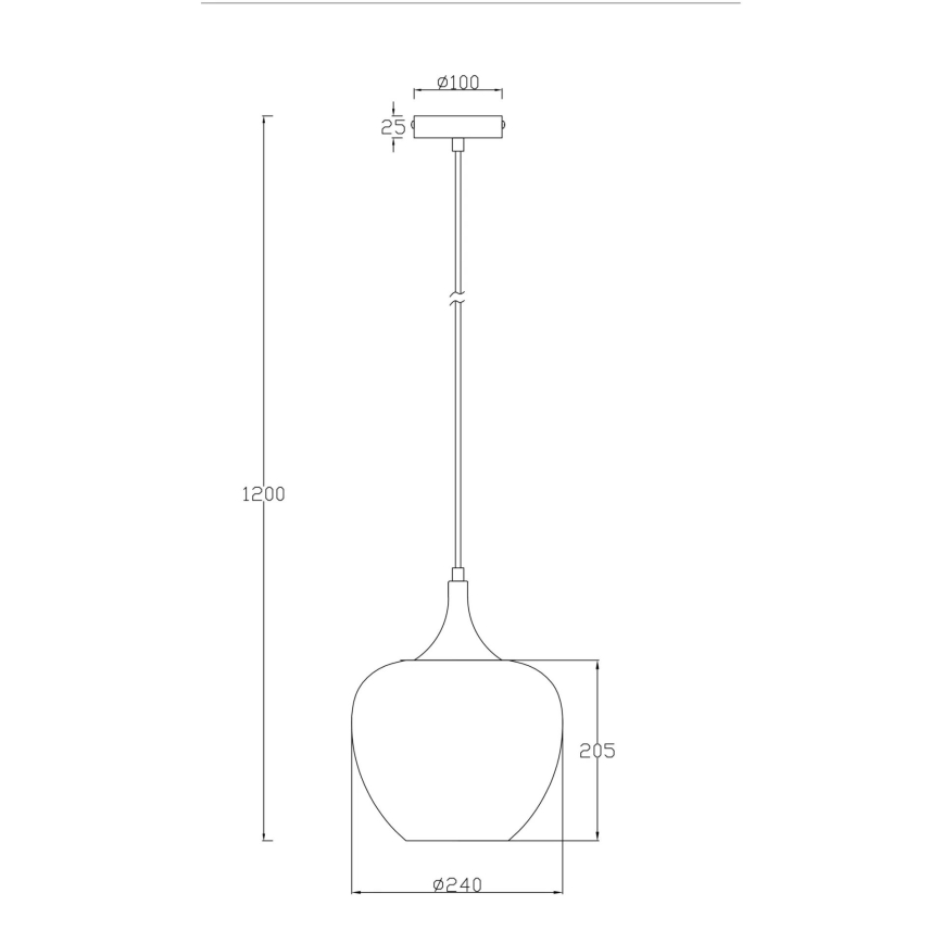 Globo - Подвесная люстра 1xE27/40W/230V диаметр 24 см белый/антрацит