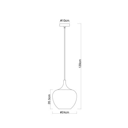 Globo - Подвесная люстра 1xE27/60W/230V диаметр 24 см белый