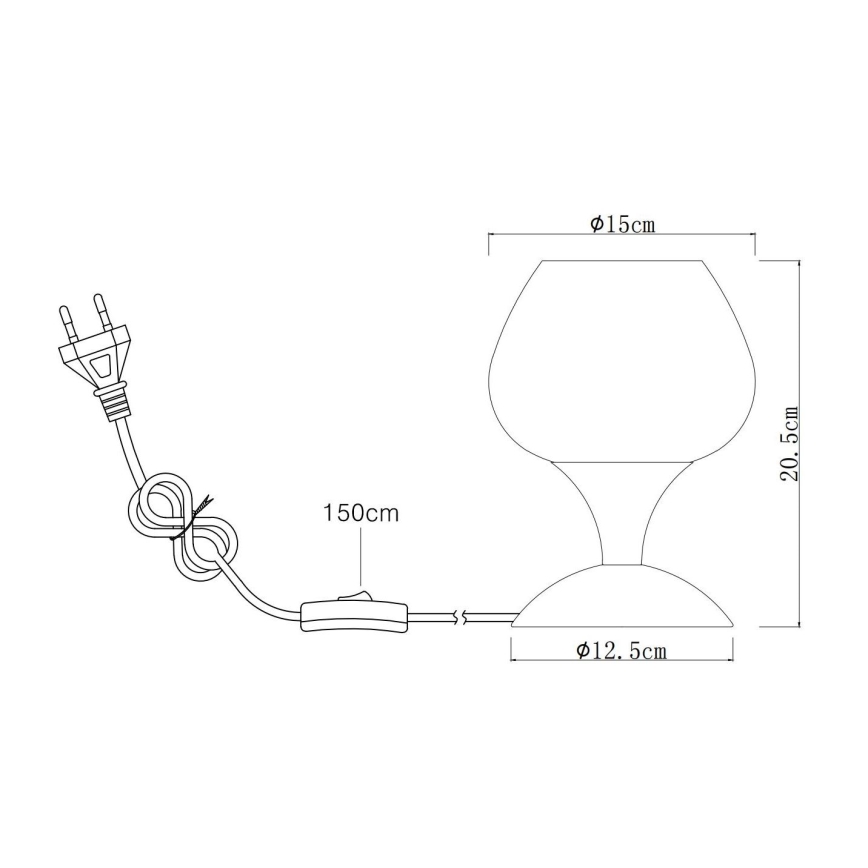 Globo - Настольная лампа 1xE27/40W/230V черный