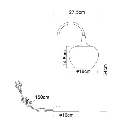 Globo - Настольная лампа 1xE27/40W/230V медный