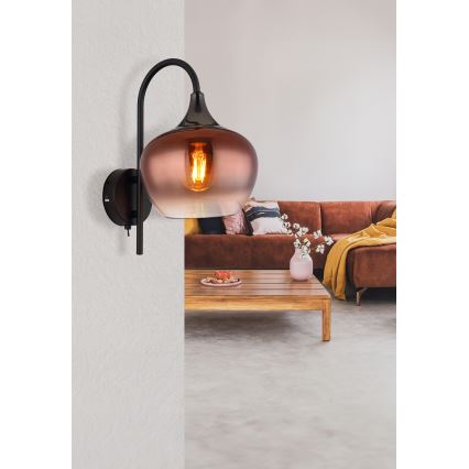 Globo - Настінна лампа 1xE27/40W/230V мідний