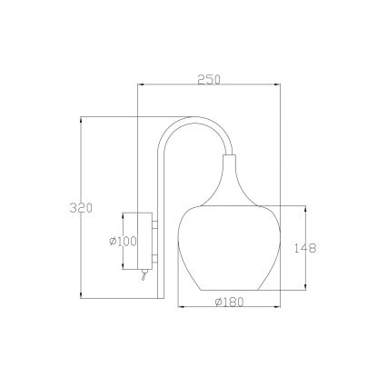 Globo - Настенная лампа 1xE27/40W/230V белый/антрацит