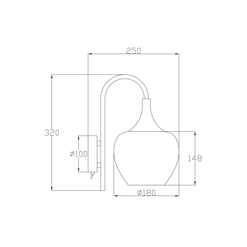 Globo - Настенная лампа 1xE27/40W/230V белый/антрацит