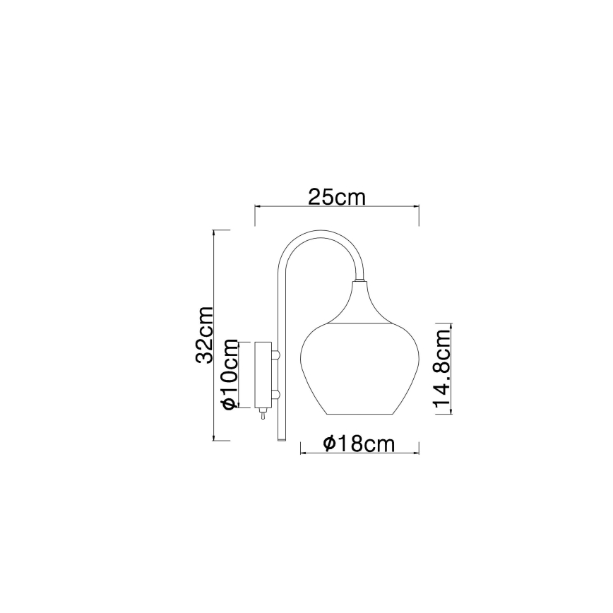 Globo - Настенная лампа 1xE27/40W/230V белый