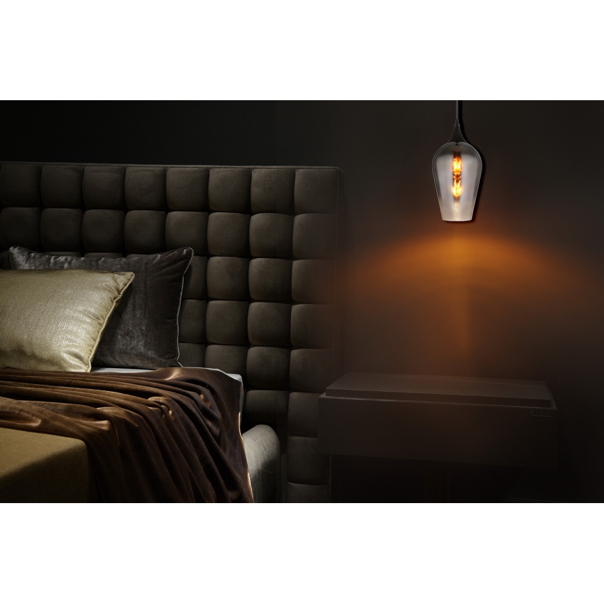 Globo - Підвісна люстра 1xE27/60W/230V діаметр 18 см чорний