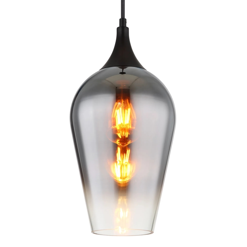 Globo - Підвісна люстра 1xE27/60W/230V діаметр 18 см чорний