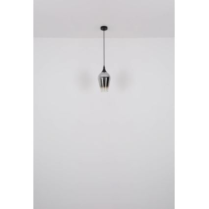 Globo - Підвісна люстра 1xE27/60W/230V діаметр 18 см чорний