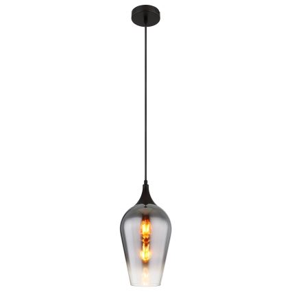 Globo - Підвісна люстра 1xE27/60W/230V діаметр 18 см чорний