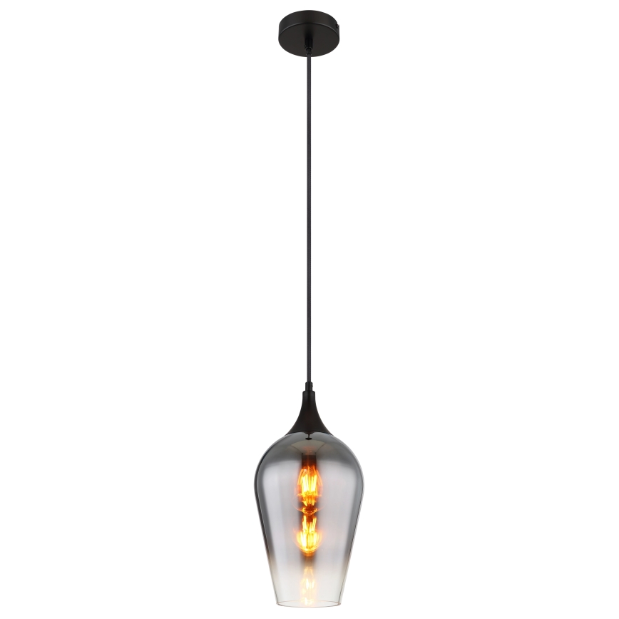 Globo - Підвісна люстра 1xE27/60W/230V діаметр 18 см чорний