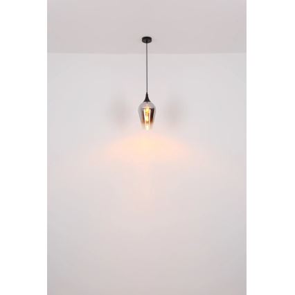 Globo - Подвесная люстра 1xE27/60W/230V диаметр 18 см черный