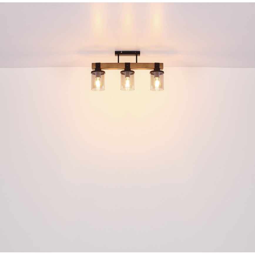 Globo - Припотолочная люстра 3xE27/60W/230V дуб