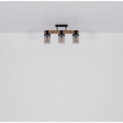 Globo - Припотолочная люстра 3xE27/60W/230V дуб