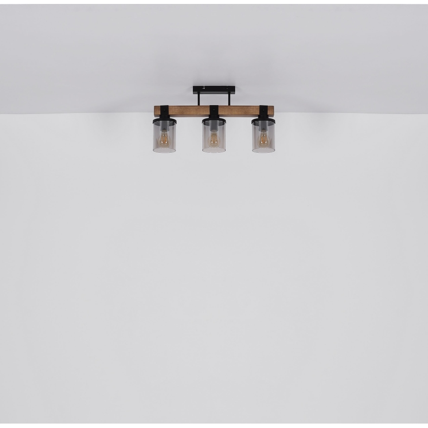 Globo - Припотолочная люстра 3xE27/60W/230V дуб