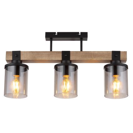 Globo - Припотолочная люстра 3xE27/60W/230V дуб