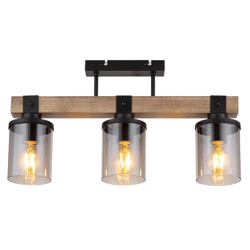 Globo - Припотолочная люстра 3xE27/60W/230V дуб