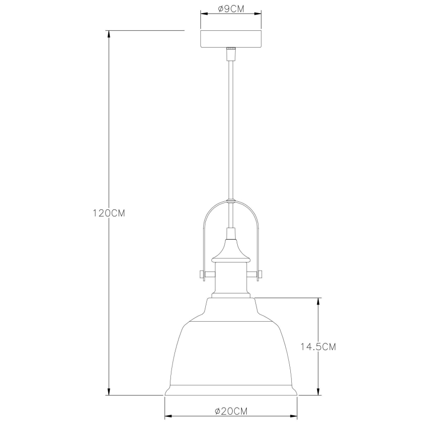 Globo - Підвісна люстра 1xE27/60W/230V діаметр 20 см