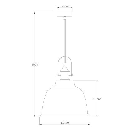 Globo - Підвісна люстра 1xE27/60W/230V діаметр 30 см