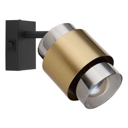 Globo - Настінний точковий світильник 1xE27/40W/230V чорний/латунь