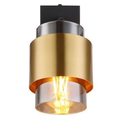 Globo - Настінний точковий світильник 1xE27/40W/230V чорний/латунь