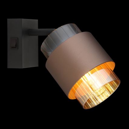 Globo - Настенный точечный светильник 1xE27/40W/230V черный/бронзовый