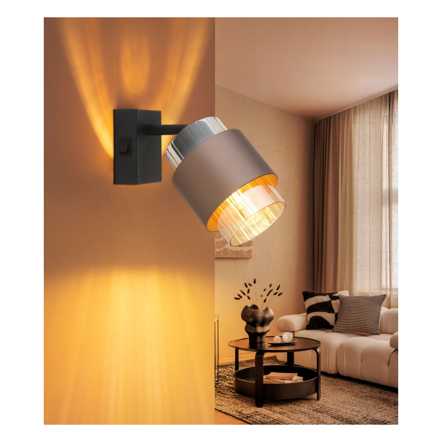 Globo - Настінний точковий світильник 1xE27/40W/230V чорний/бронзовий