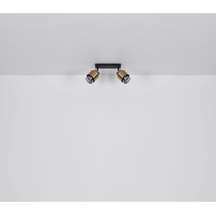 Globo - Точковий світильник 2xE27/40W/230V чорний/латунь