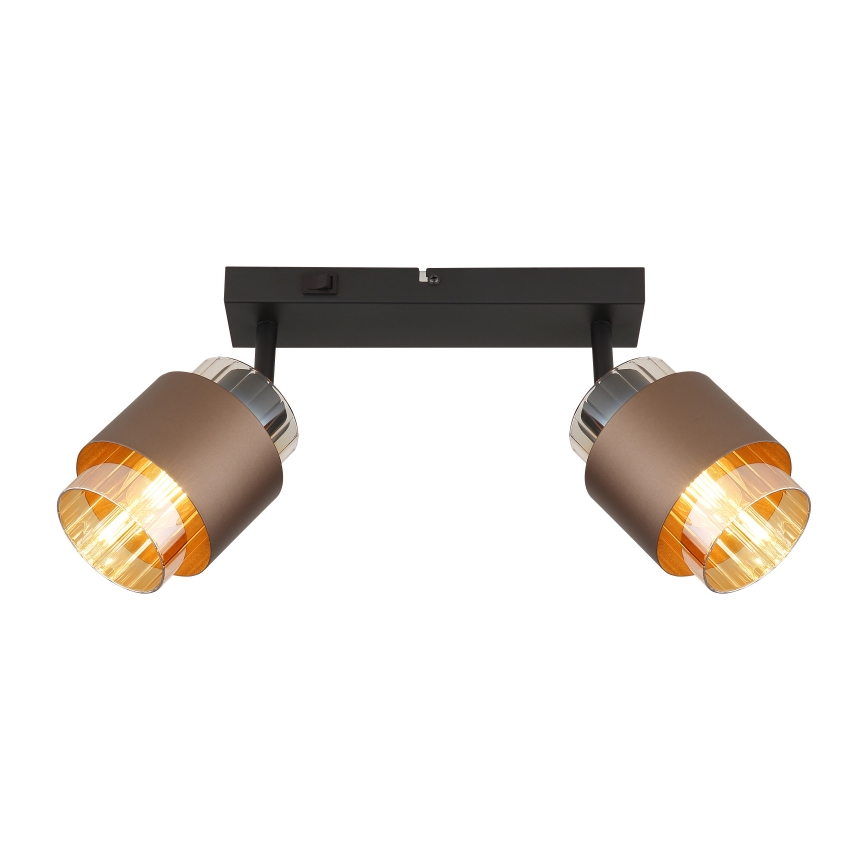Globo - Точечный светильник 2xE27/40W/230V черный/бронзовый