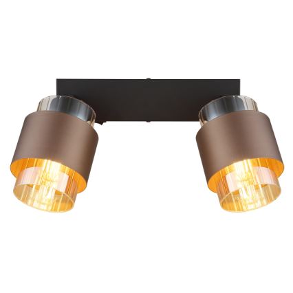Globo - Точечный светильник 2xE27/40W/230V черный/бронзовый