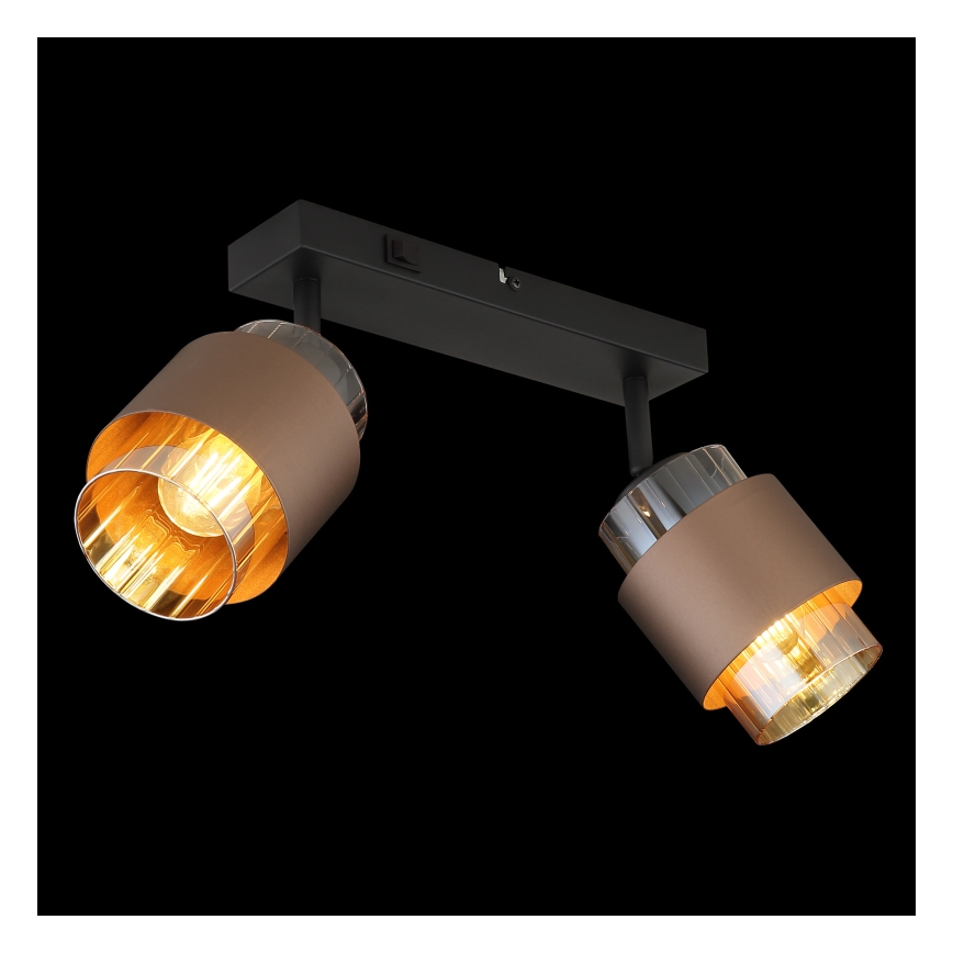 Globo - Точечный светильник 2xE27/40W/230V черный/бронзовый