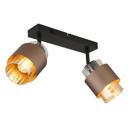 Globo - Точковий світильник 2xE27/40W/230V чорний/бронзовий